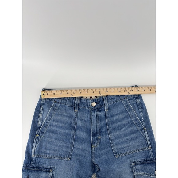 NWOT AMO Maggie Jeans Sz 27 (Meas 30") Carpenter Crop MSRP $310 Cottagecore - Picture 11 of 13
